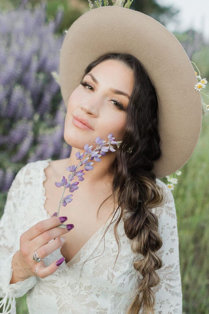 Hair and makeup by Wildflower Bride.